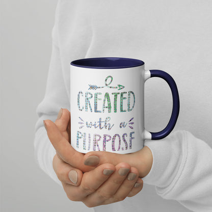 Created With a Purpose Coffee Mug with Color Inside