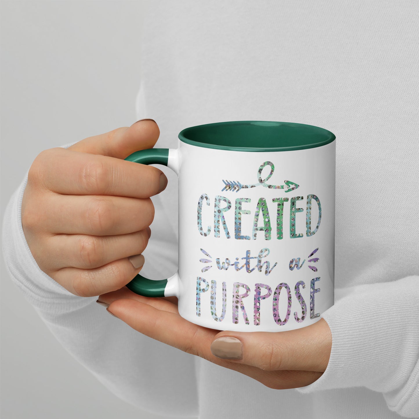 Created With a Purpose Coffee Mug with Color Inside