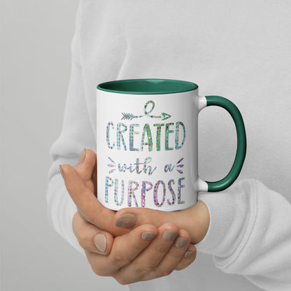 Created With a Purpose Coffee Mug with Color Inside