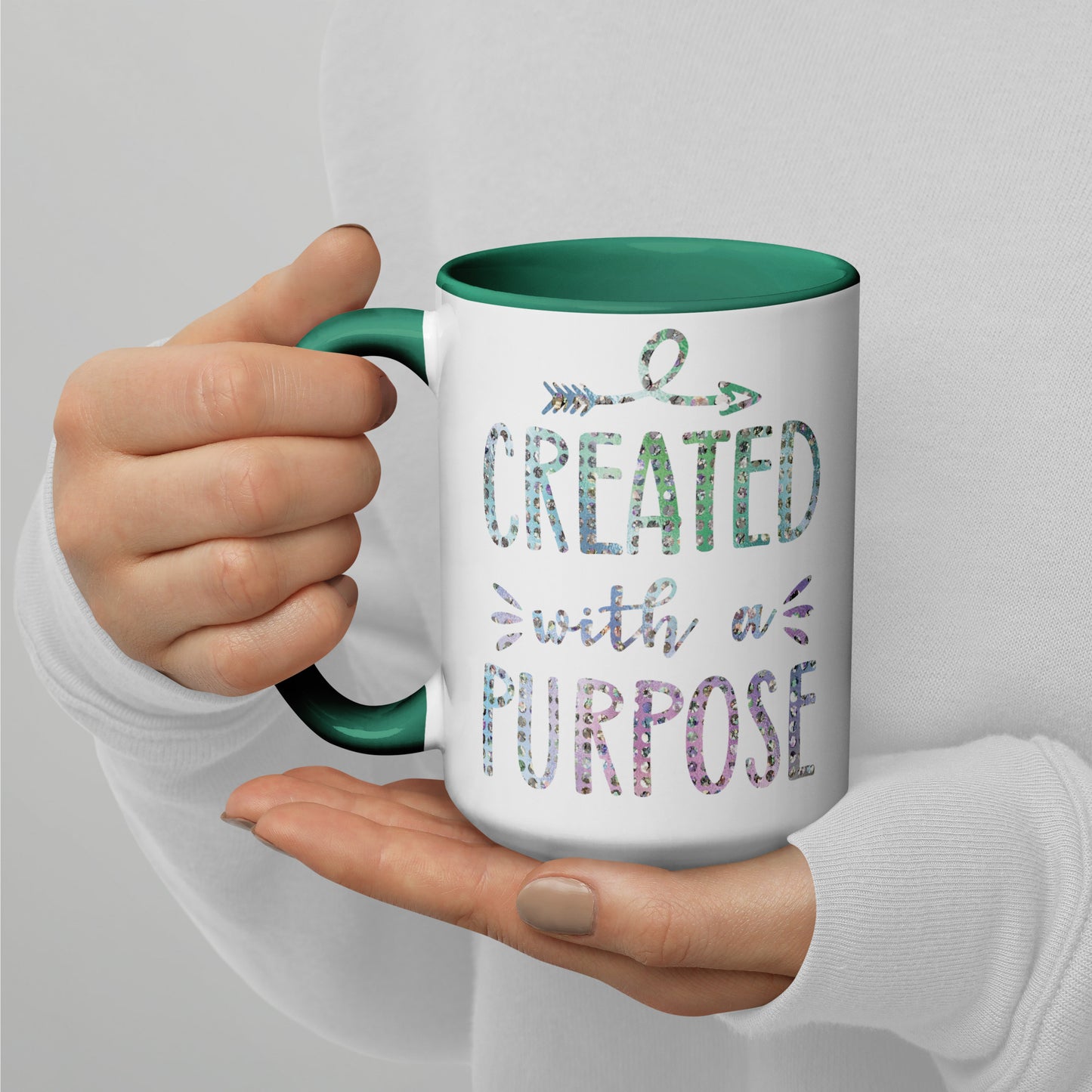 Created With a Purpose Coffee Mug with Color Inside