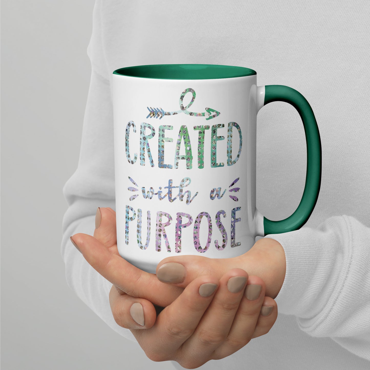Created With a Purpose Coffee Mug with Color Inside