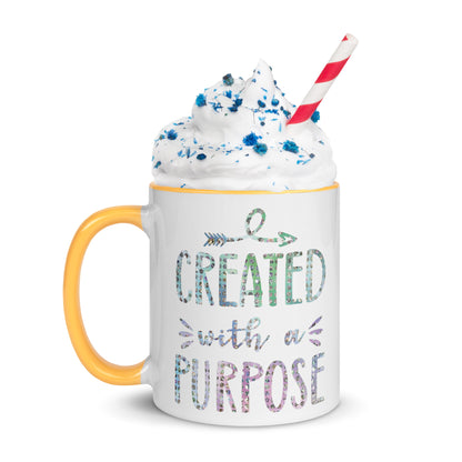 Created With a Purpose Coffee Mug with Color Inside
