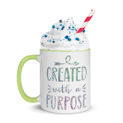 Created With a Purpose Coffee Mug with Color Inside