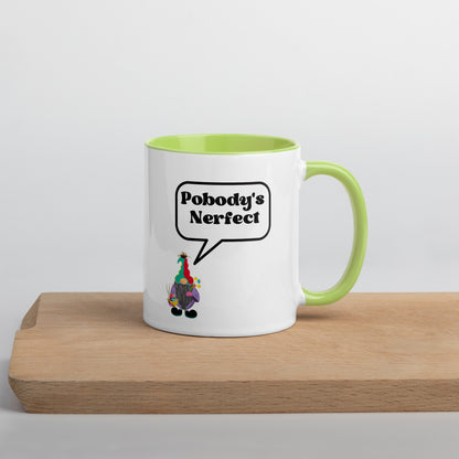 "Pobody's Nerfect" Gnome Coffee Mug with Color Inside