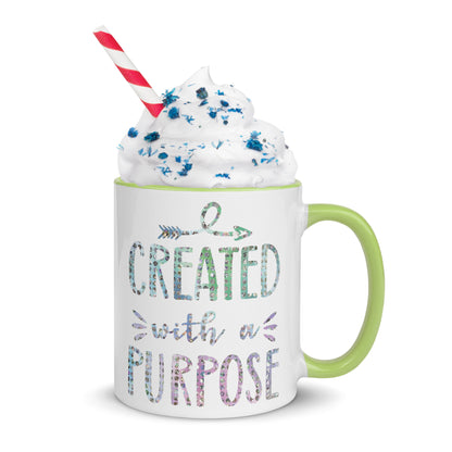 Created With a Purpose Coffee Mug with Color Inside