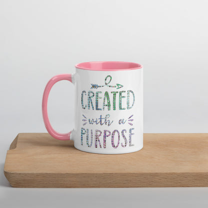 Created With a Purpose Coffee Mug with Color Inside