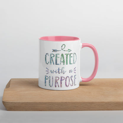 Created With a Purpose Coffee Mug with Color Inside