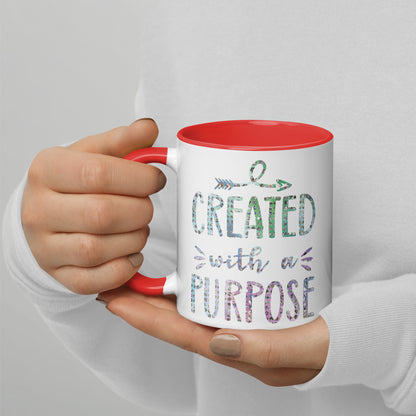 Created With a Purpose Coffee Mug with Color Inside