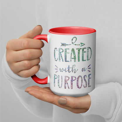 Created With a Purpose Coffee Mug with Color Inside