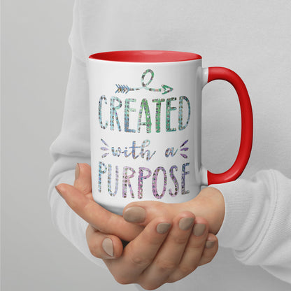 Created With a Purpose Coffee Mug with Color Inside