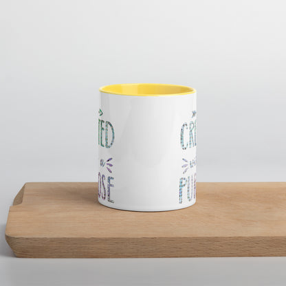 Created With a Purpose Coffee Mug with Color Inside