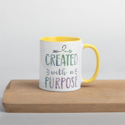 Created With a Purpose Coffee Mug with Color Inside